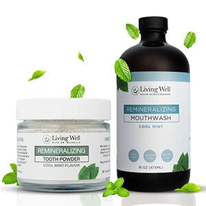 Remineralizing Tooth Powder + Gum Health Mouthwash | Living Well