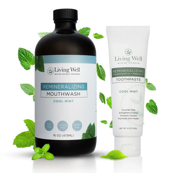 Remineralizing Toothpaste + Mint Mouthwash Bundle | Living Well