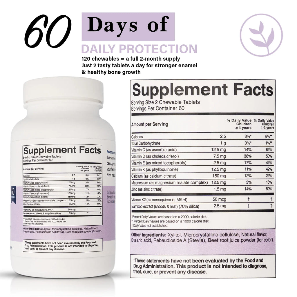 Chewable Tooth/Bone Formula - Kids Friendly