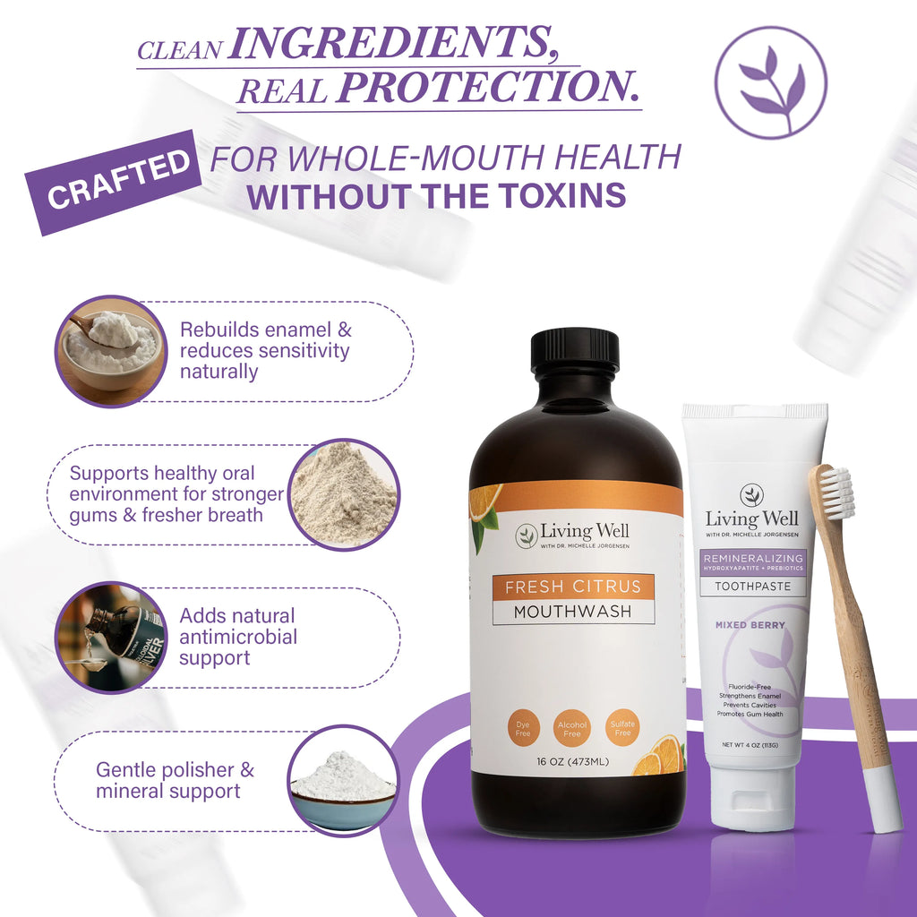 Kids Remineralizing Toothpaste + Citrus Mouthwash Bundle