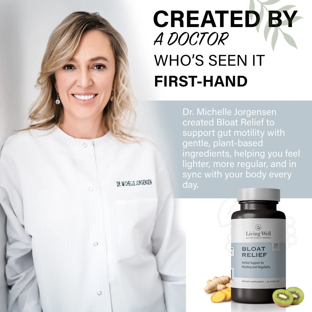 Bloat Relief gut health supplement by Dr. Michelle Jorgensen