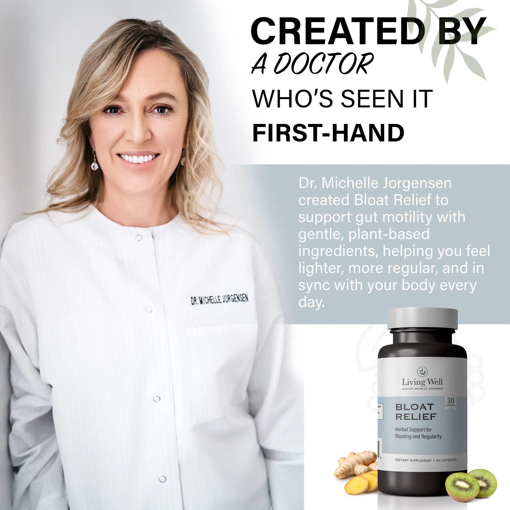 Bloat Relief gut health supplement by Dr. Michelle Jorgensen