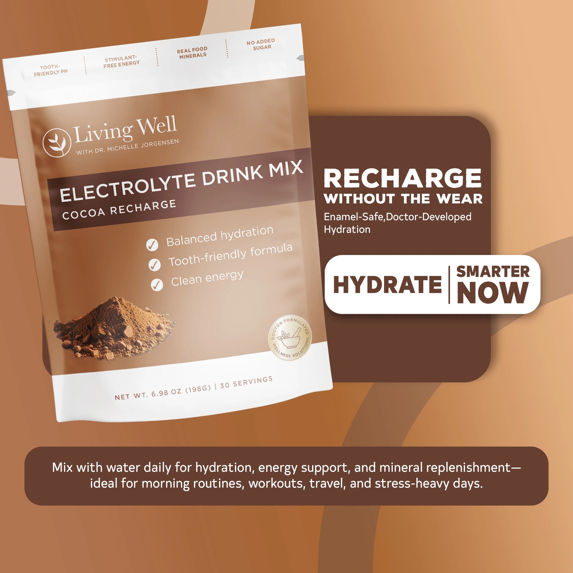 Electrolyte Drink Mix: Cocoa Recharge - Living well with Dr Electrolyte Drink Mix: Cocoa Recharge - Living well with Dr