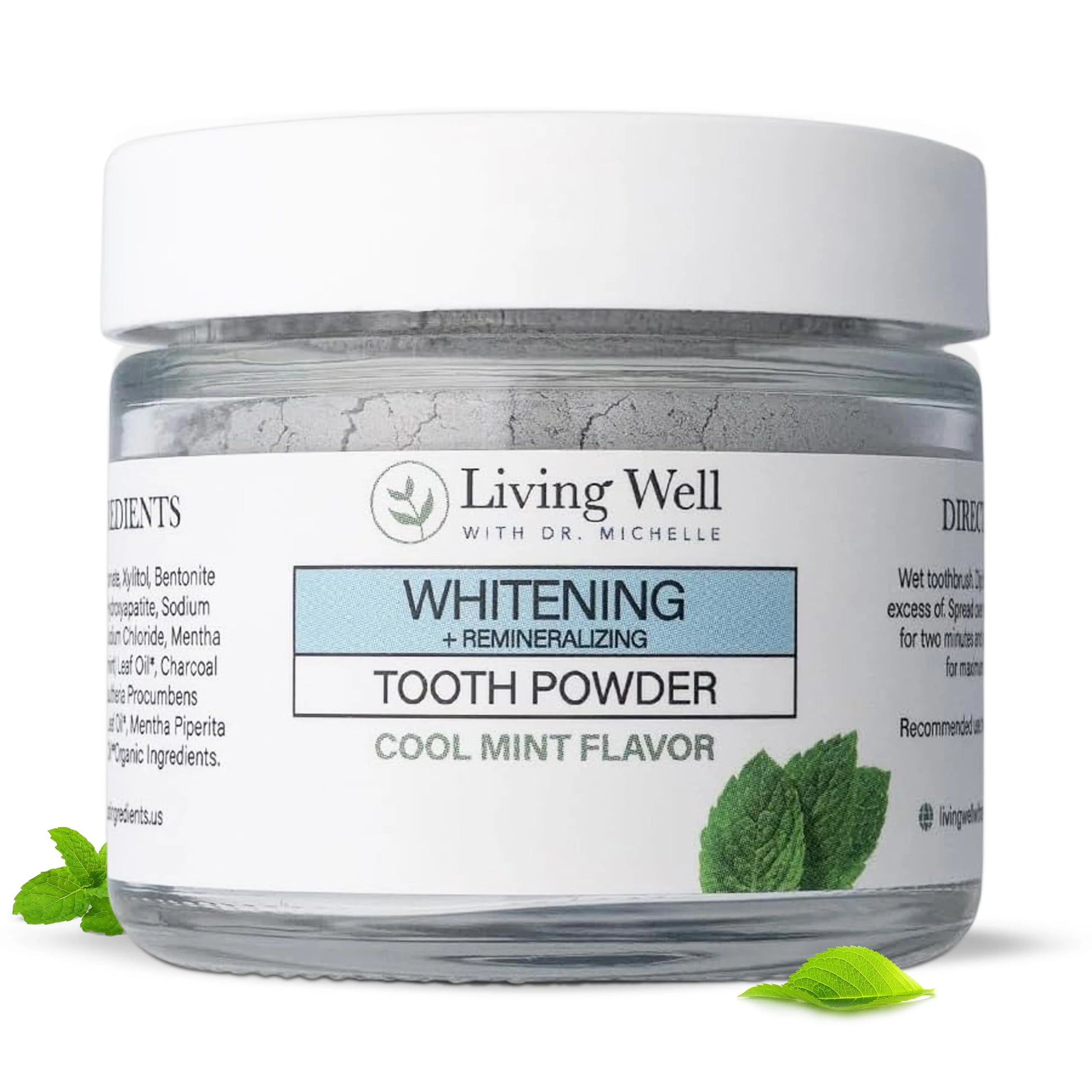 Whitening and Remineralizing Tooth Powder Cool Mint jar