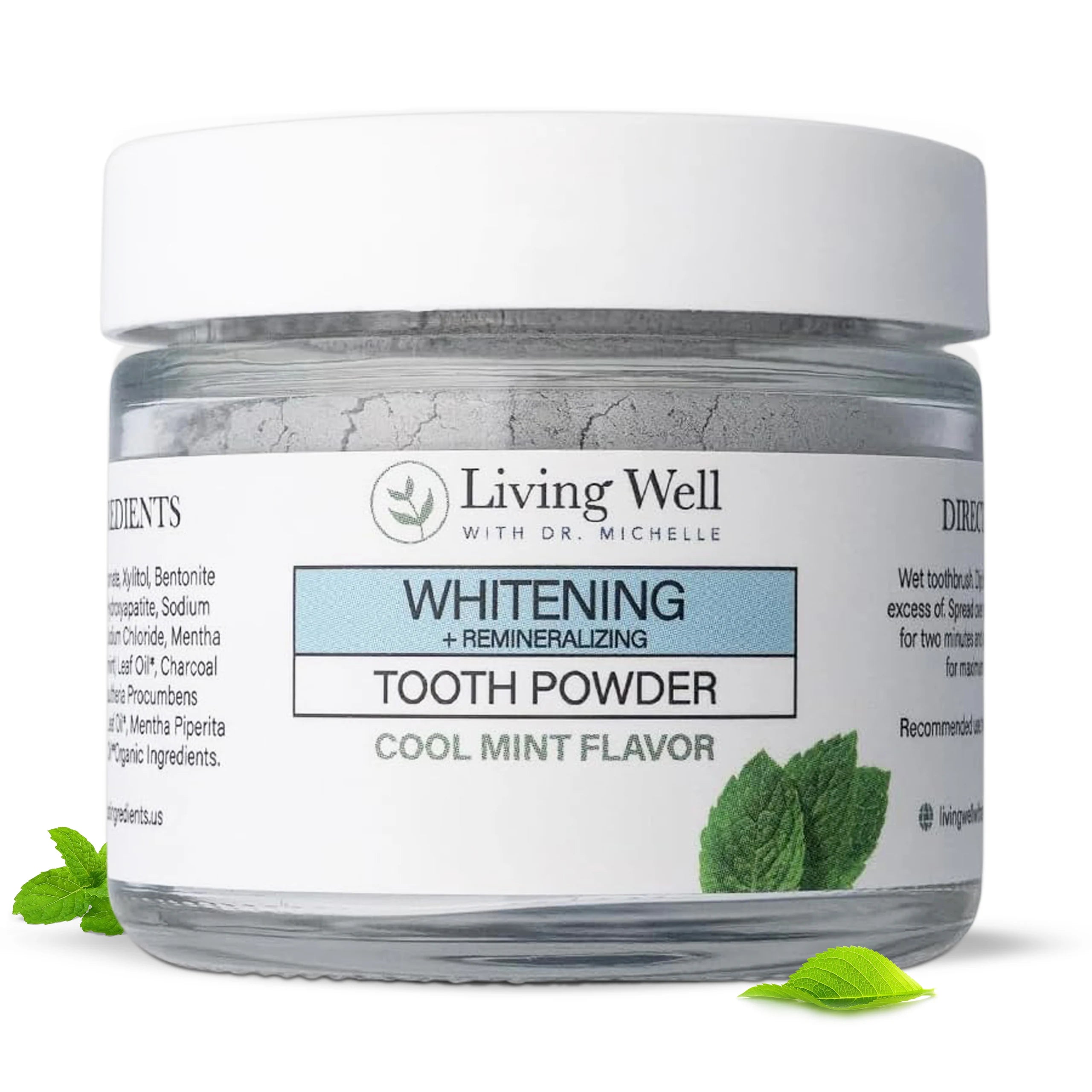 Whitening and Remineralizing Tooth Powder Cool Mint jar