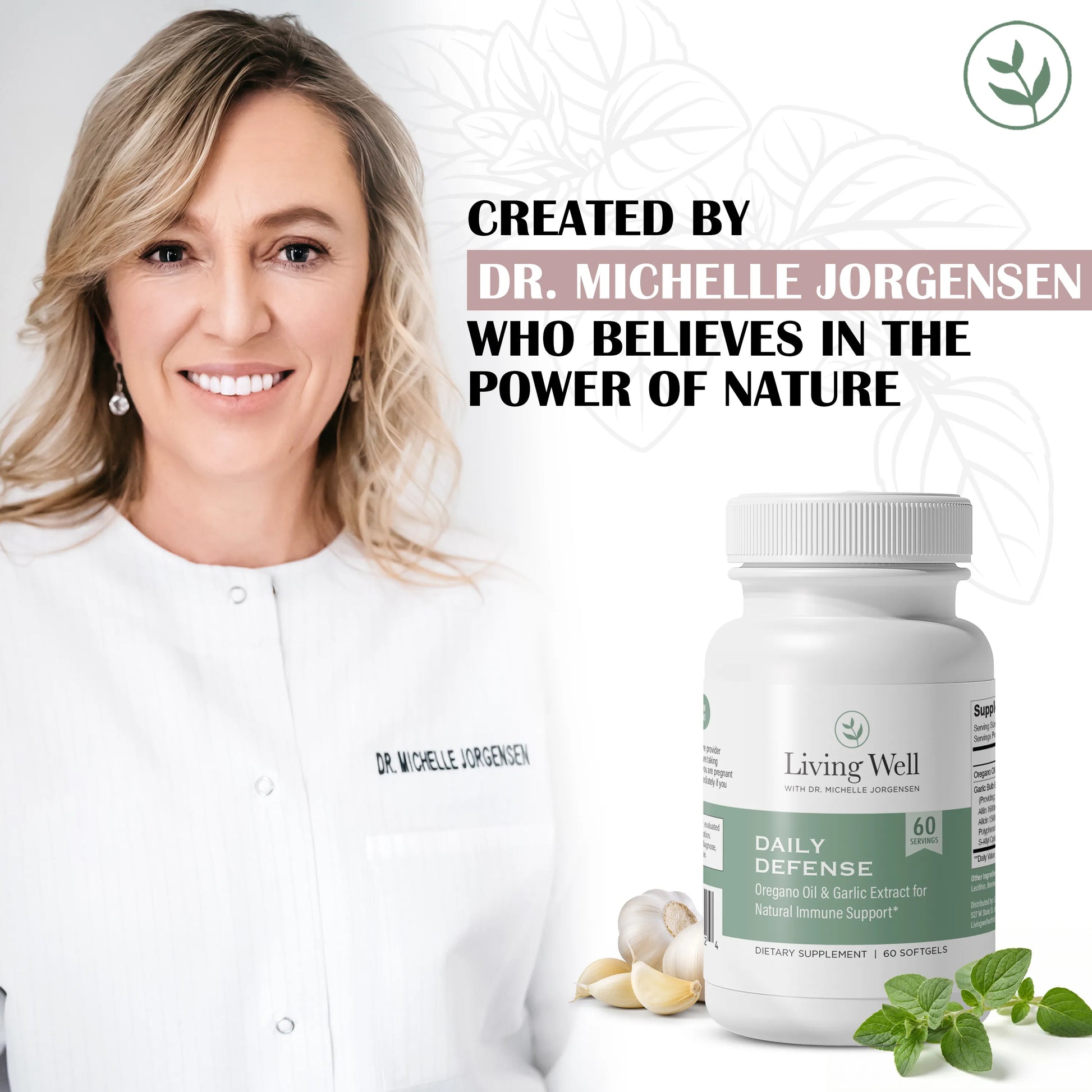 Daily Defense Oregano and Garlic Supplement