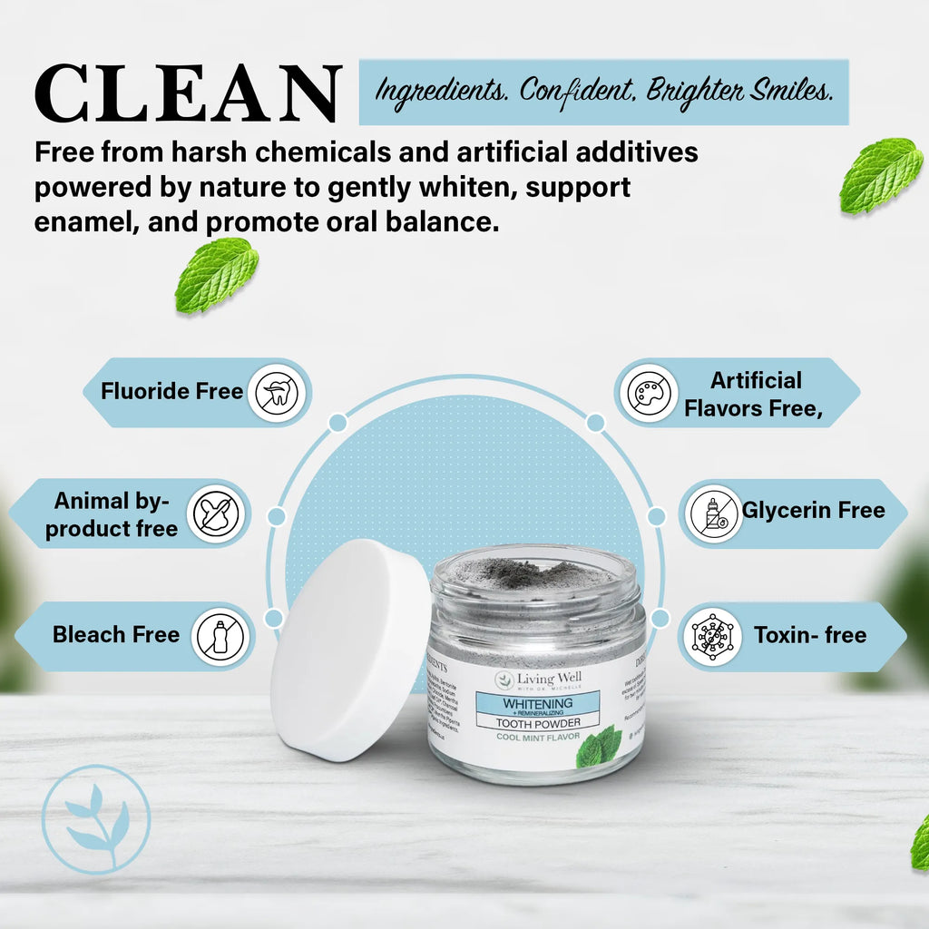 Whitening & Remineralizing Tooth Powder (Cool Mint)