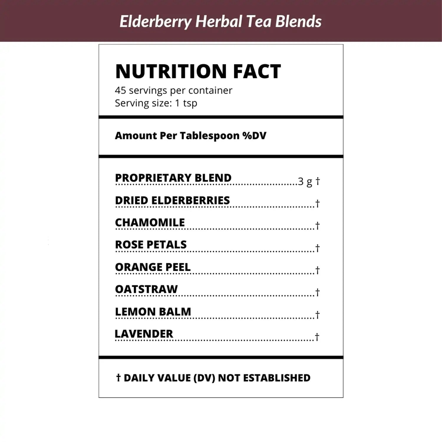 Elderberry Chamomile Rose Tea