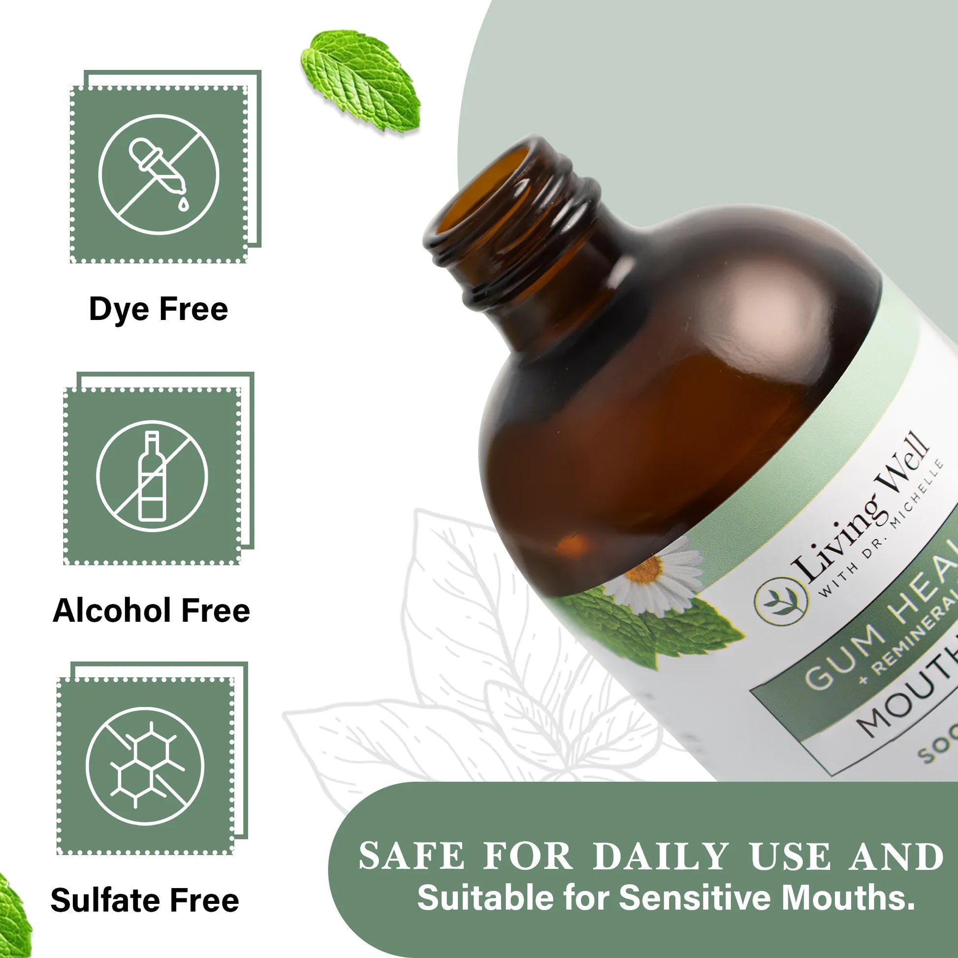 Remineralizing + Gum Health Mouthwash - Soothing Mint +-