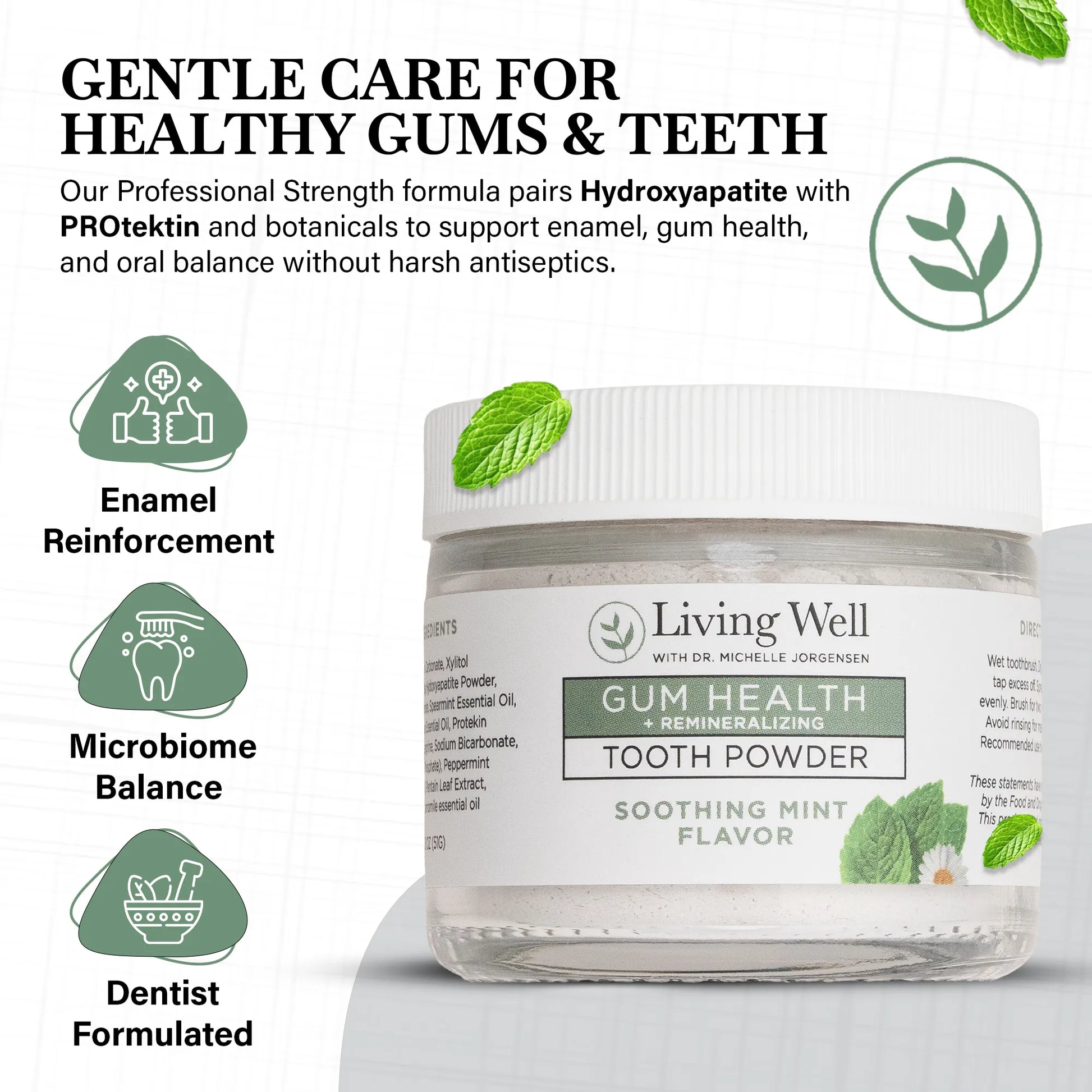Professional Strength Gum Health Remineralizing Tooth Powder