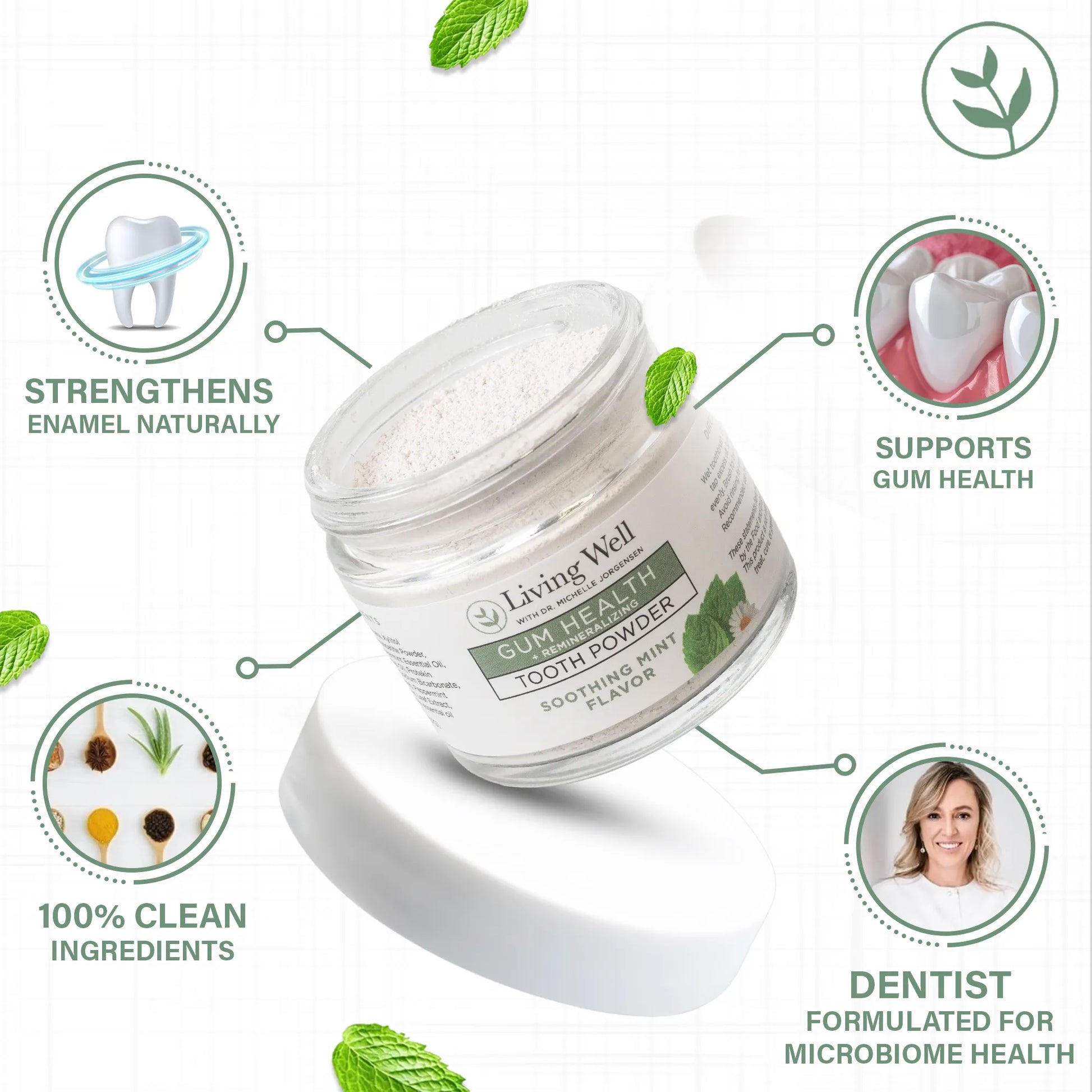 Professional Strength Gum Health Remineralizing Tooth Powder