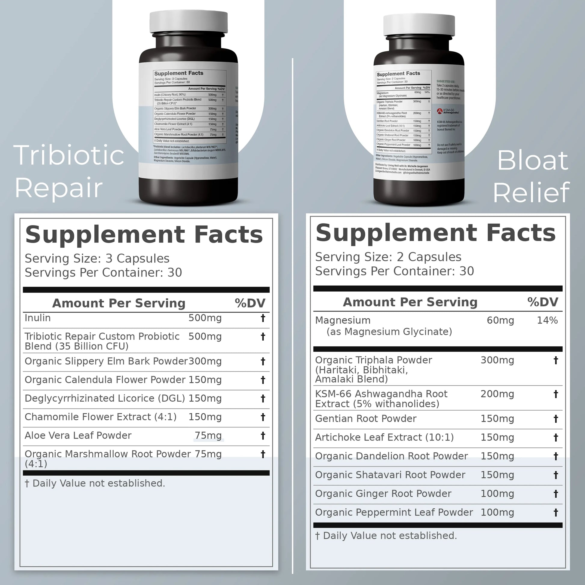 Gut Repair Duo: Bloat Relief + Tribiotic Repair