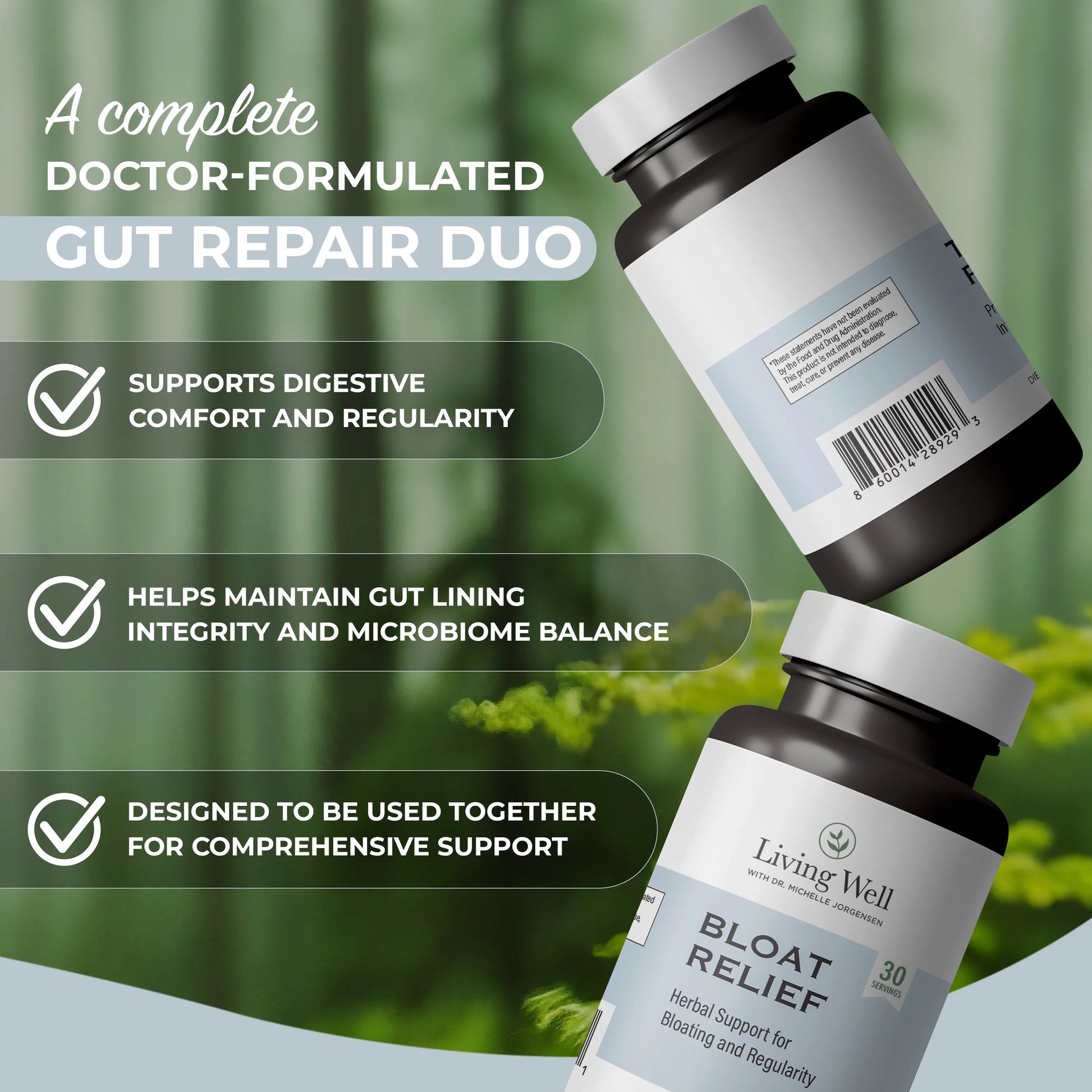 Gut Repair Duo: Bloat Relief + Tribiotic Repair