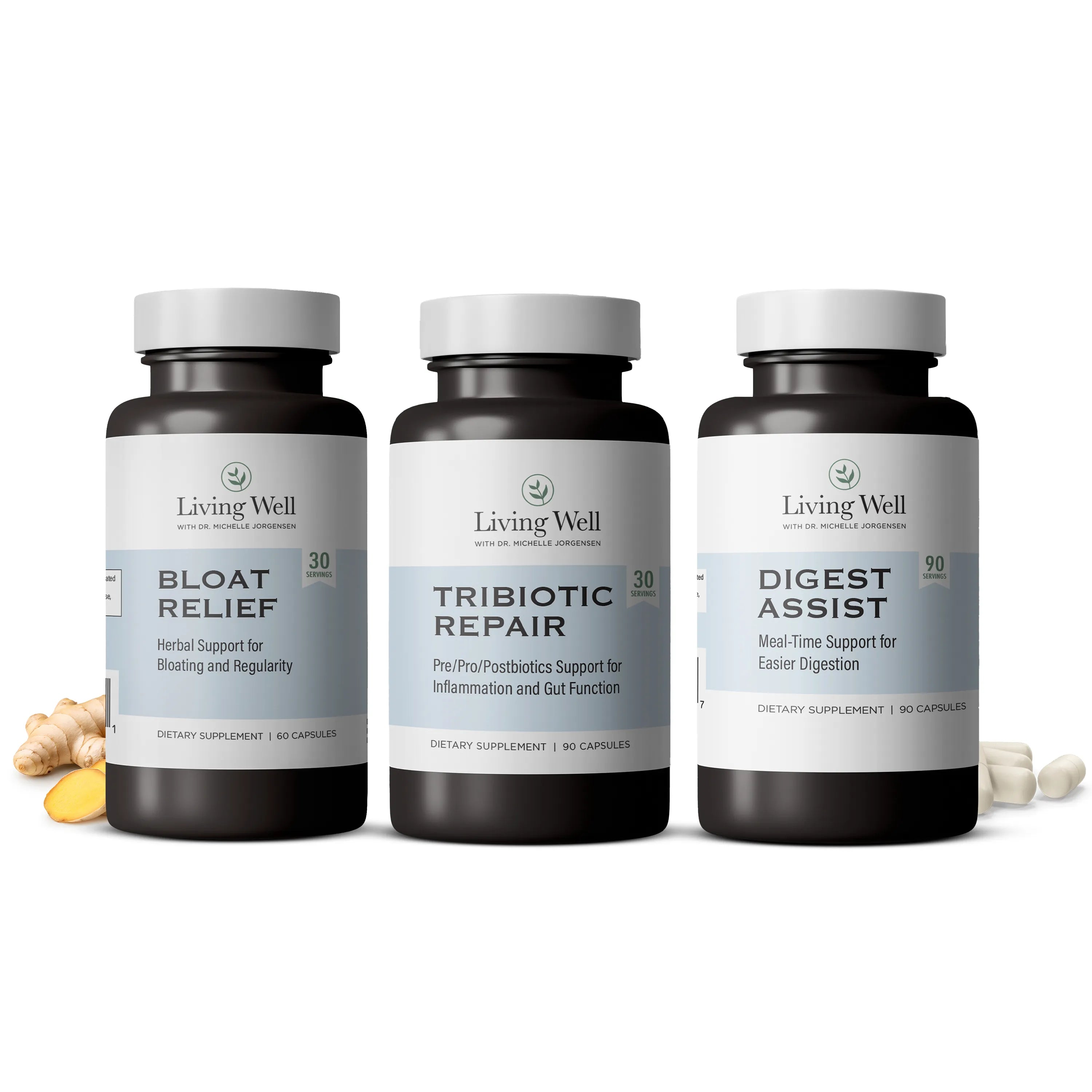 The Gut Reset Protocol 3-step gut health bundle by Living Well with Dr. Michelle