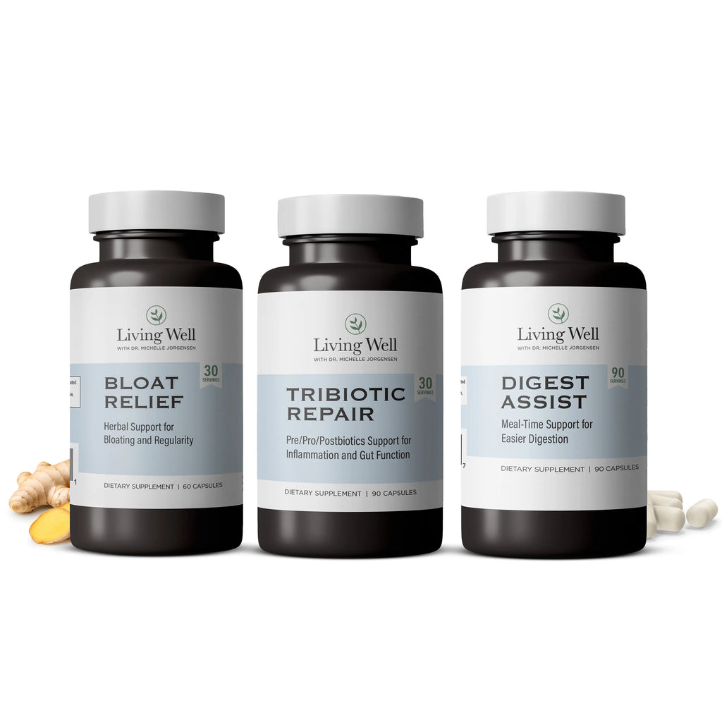 The Gut Reset Protocol 3-step gut health bundle by Living Well with Dr. Michelle
