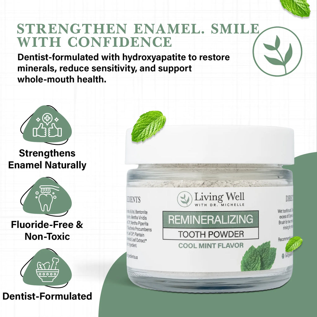 Remineralizing tooth powder with hydroxyapatite shown with enamel-strengthening and fluoride-free benefits