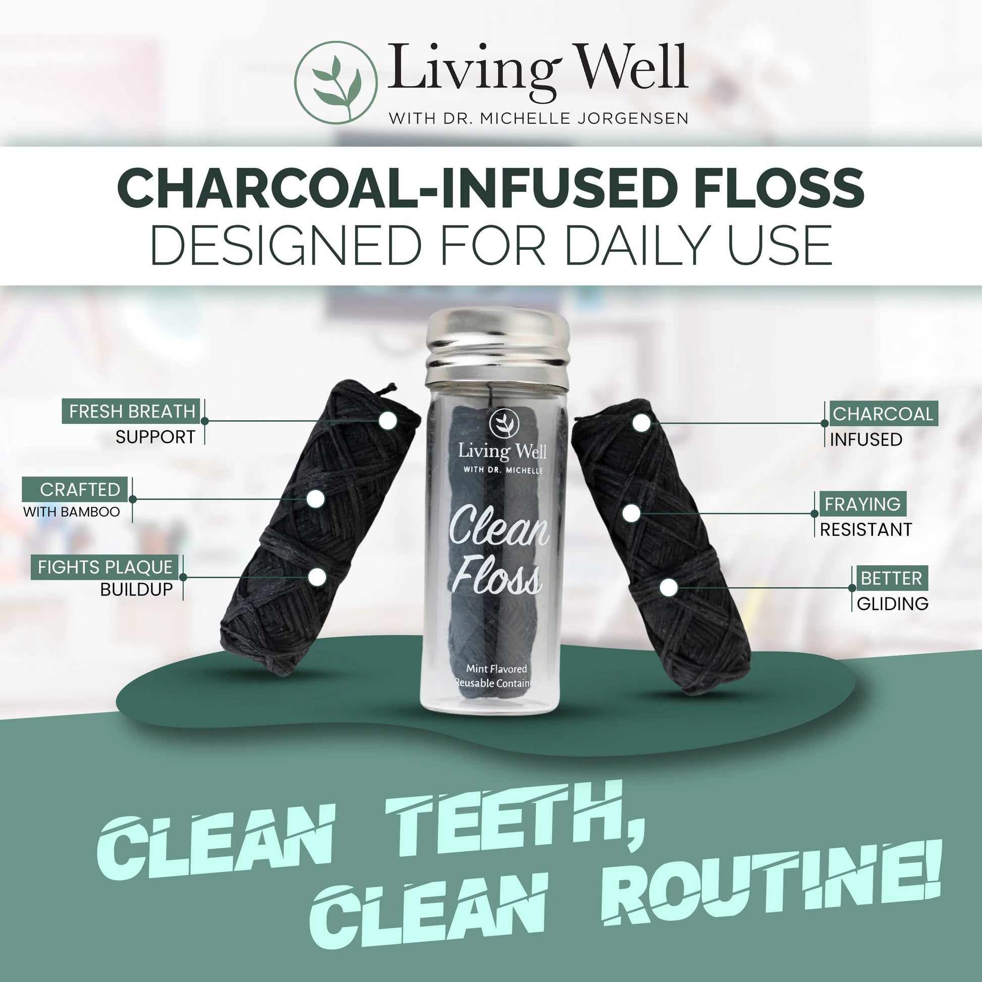 All Natural Bamboo Charcoal Dental Floss