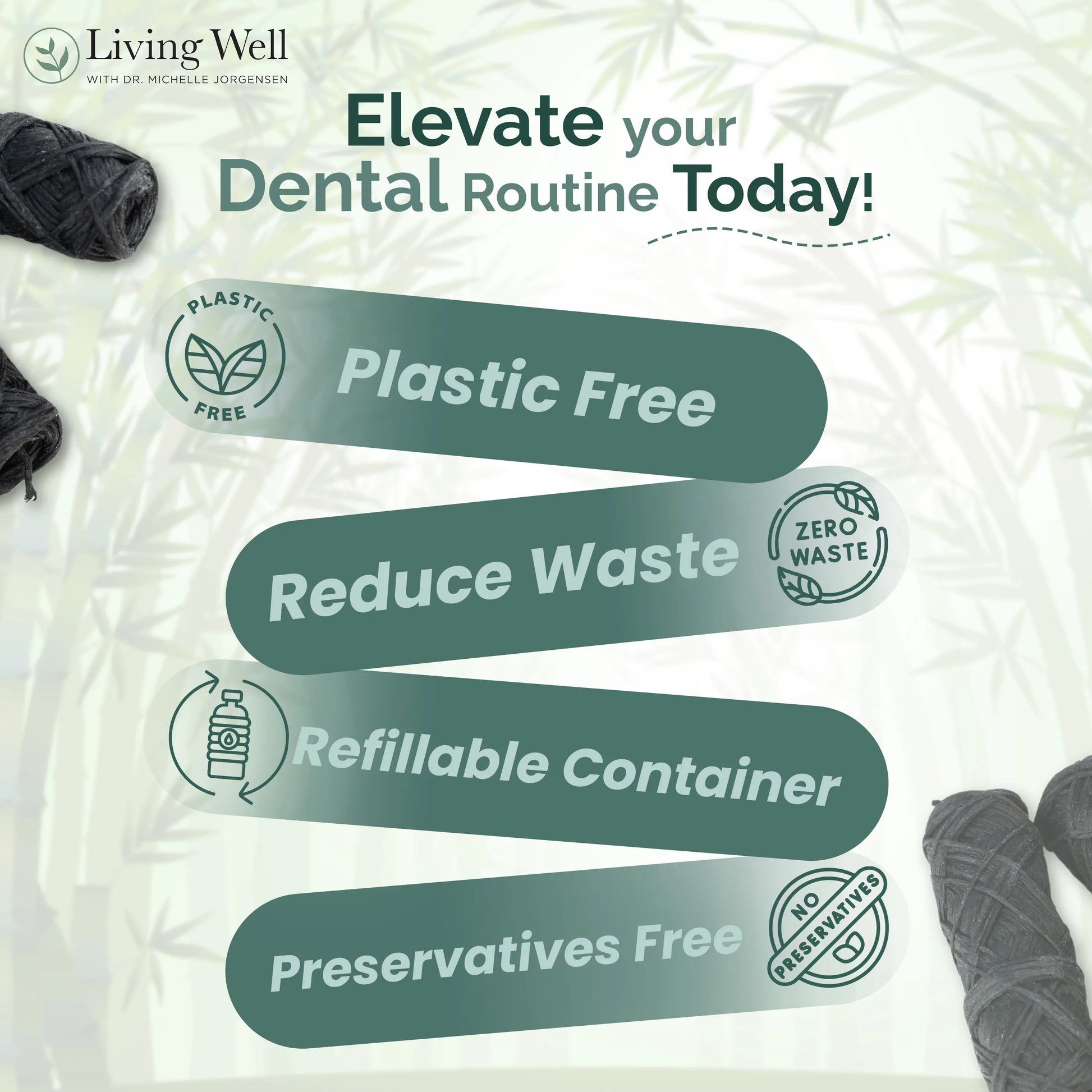 All Natural Bamboo Charcoal Dental Floss