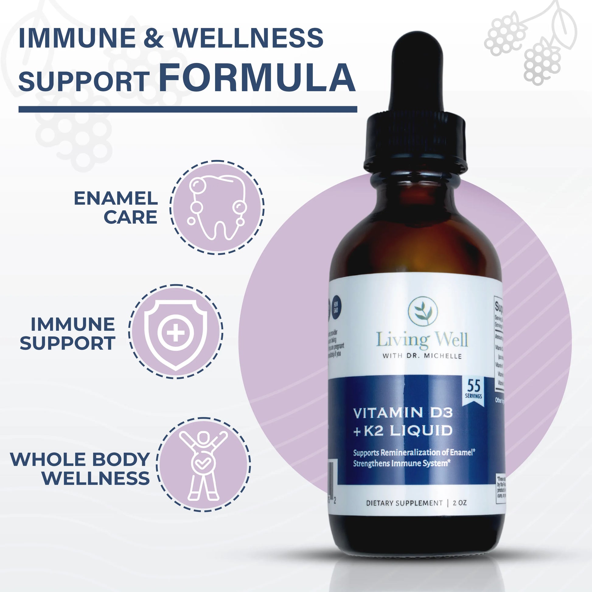 Kids Remineralization Supplements (Liquid Vita D + K & Chewable Tooth & Bone Formula)