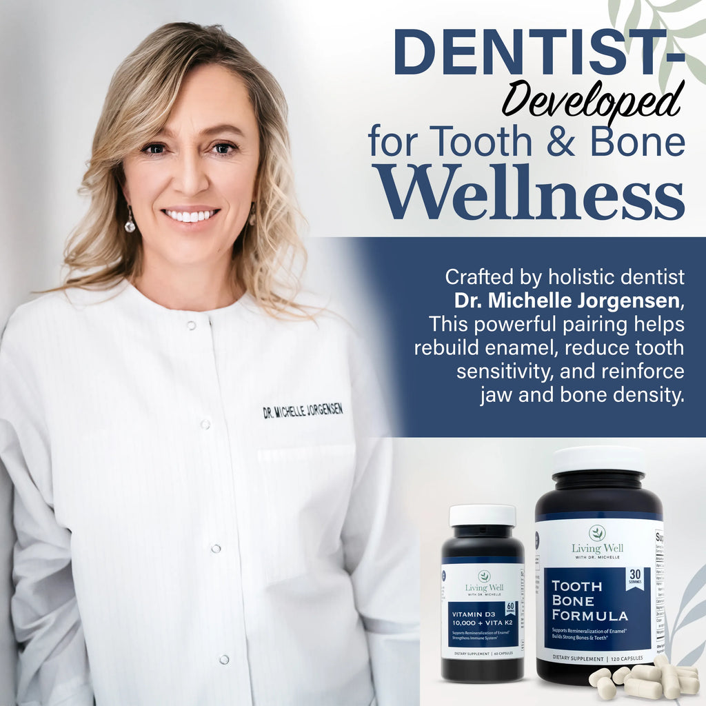 Tooth Remineralization Supplements (Vita D + K, Tooth & Bone Formula)