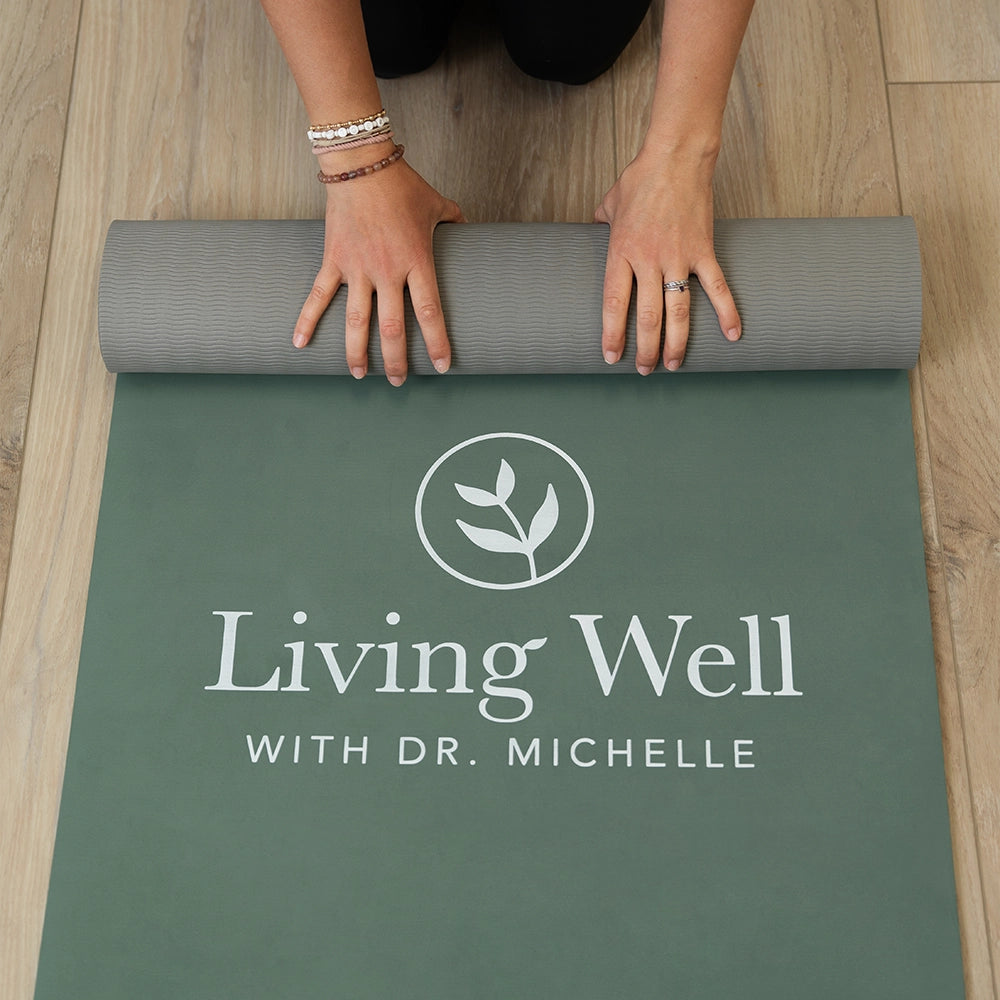Living Well Premium Yoga Mat with Carrying Strap & Bag