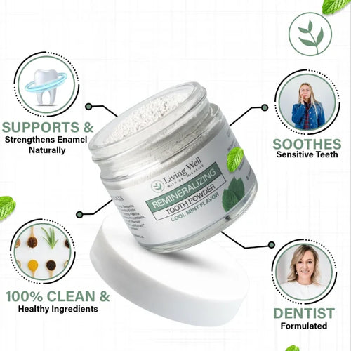 Remineralizing Tooth Powder Infographic