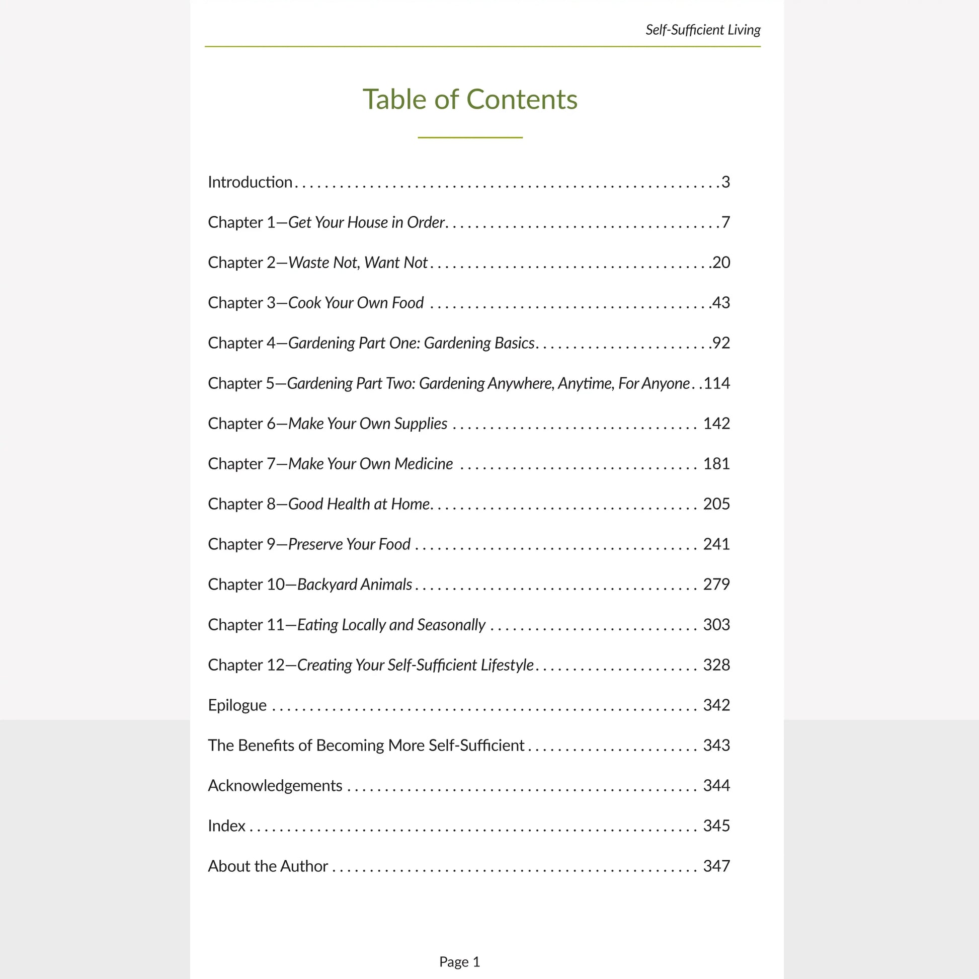 Self-Sufficient Living Digital eBook (Download)
