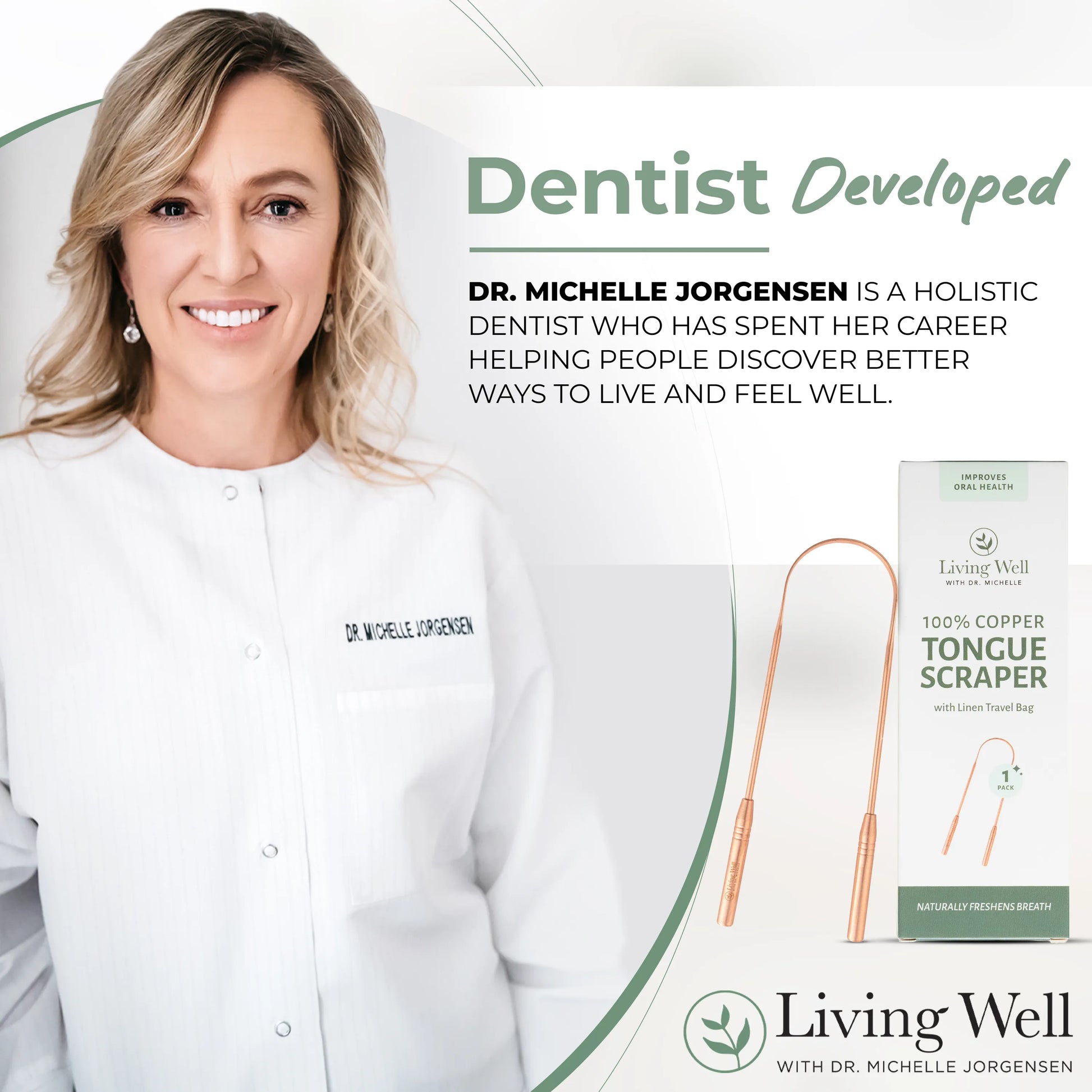 Two Pack of Copper Tongue Scrapers