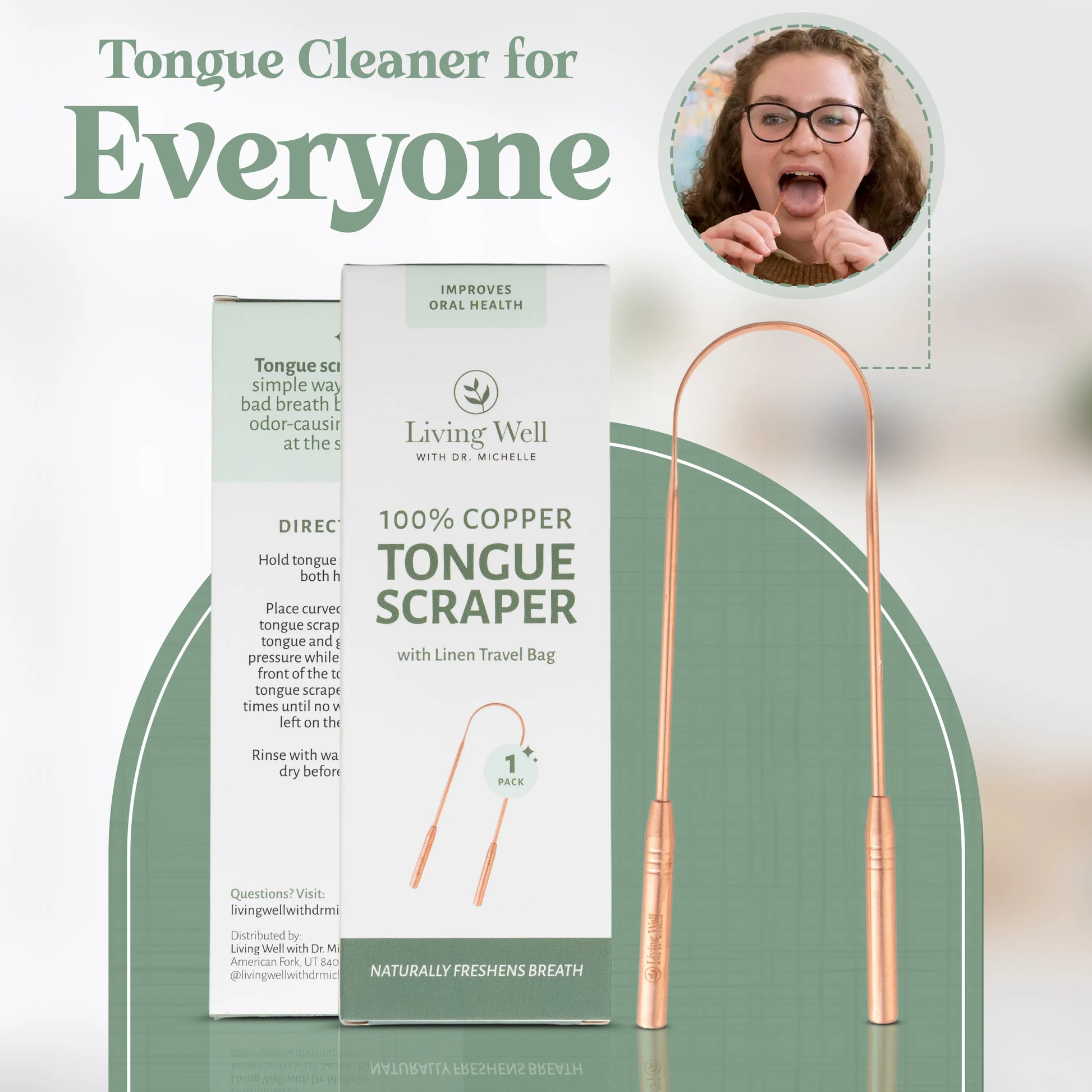 Two Pack of Copper Tongue Scrapers