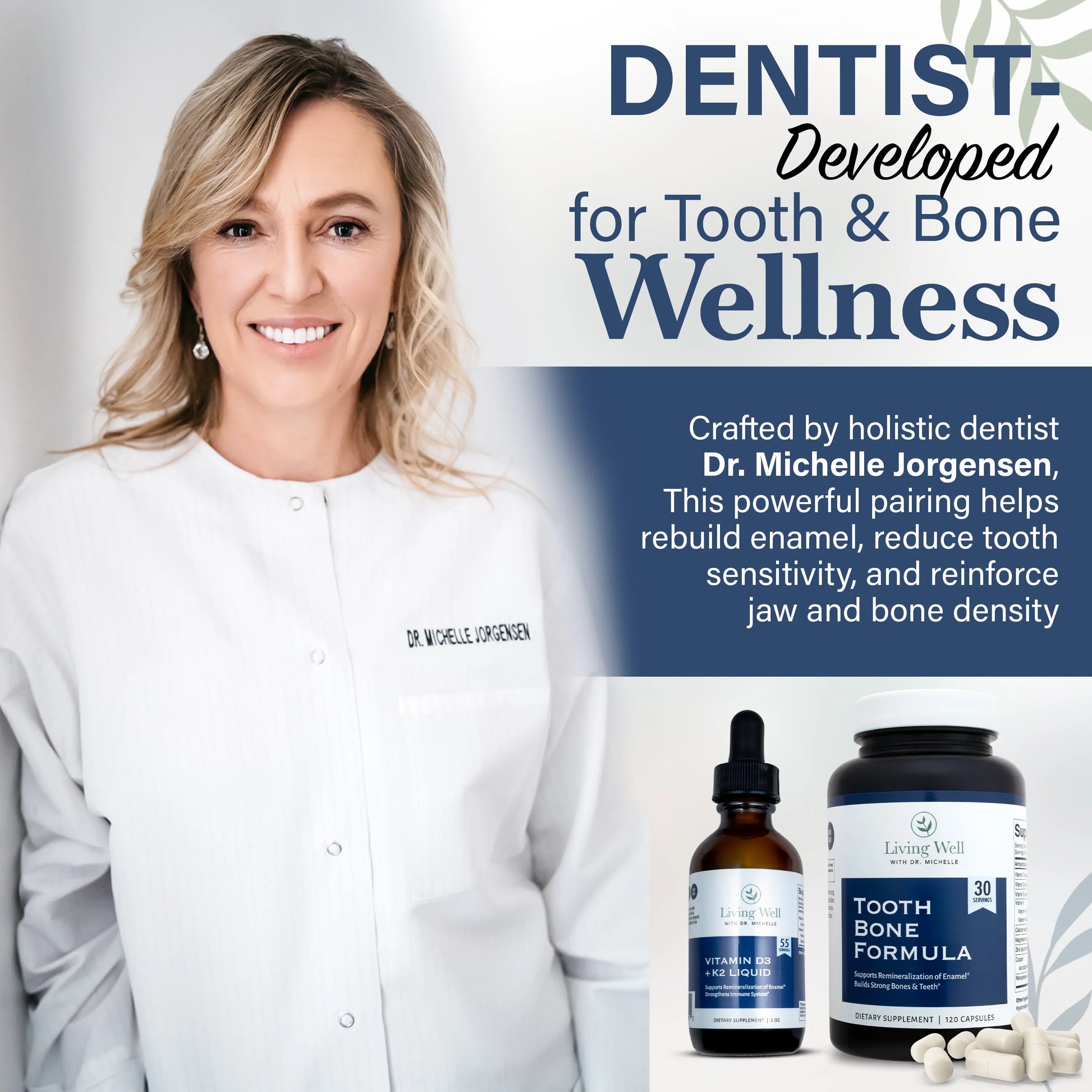 Tooth Remineralization Supplements with Liquid Vita D + K (Liquid Vita D + K, Tooth & Bone Formula)