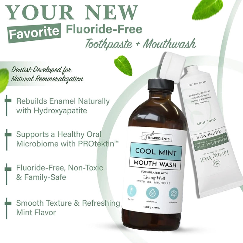 Remineralizing Toothpaste + Mint Mouthwash Bundle