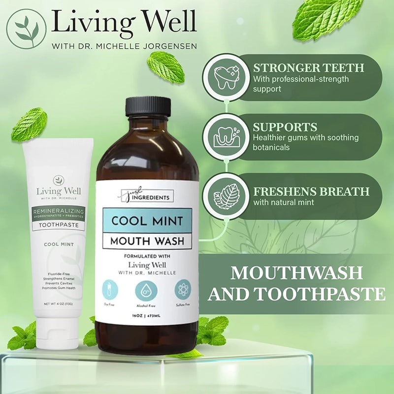 Remineralizing Toothpaste + Mint Mouthwash Bundle