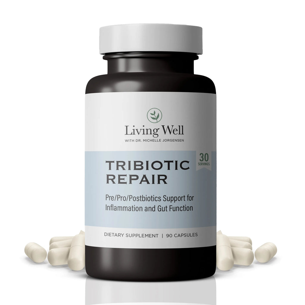 Tribiotic Repair gut health probiotic supplement by Living Well with Dr. Michelle