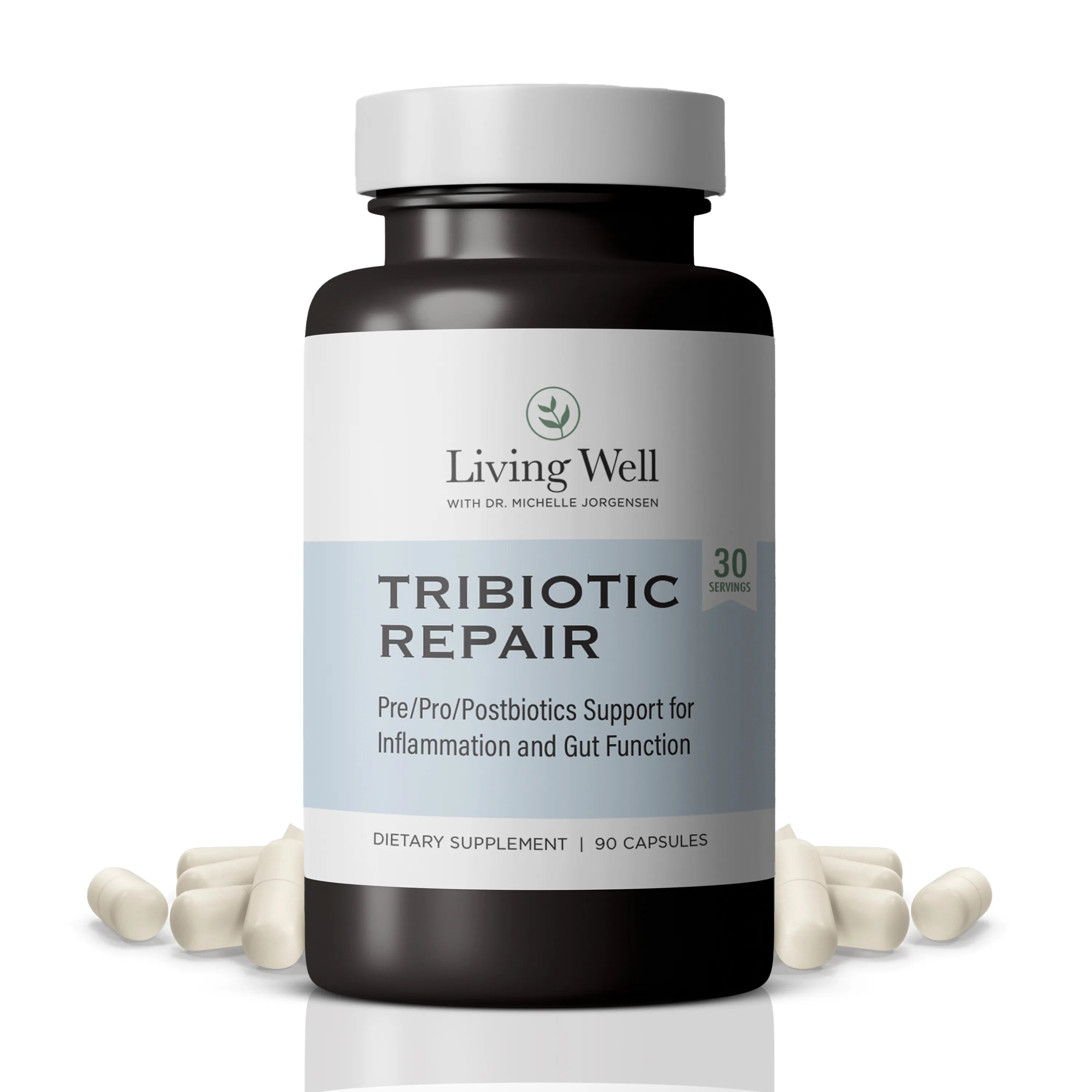Tribiotic Repair gut health probiotic supplement by Living Well with Dr. Michelle