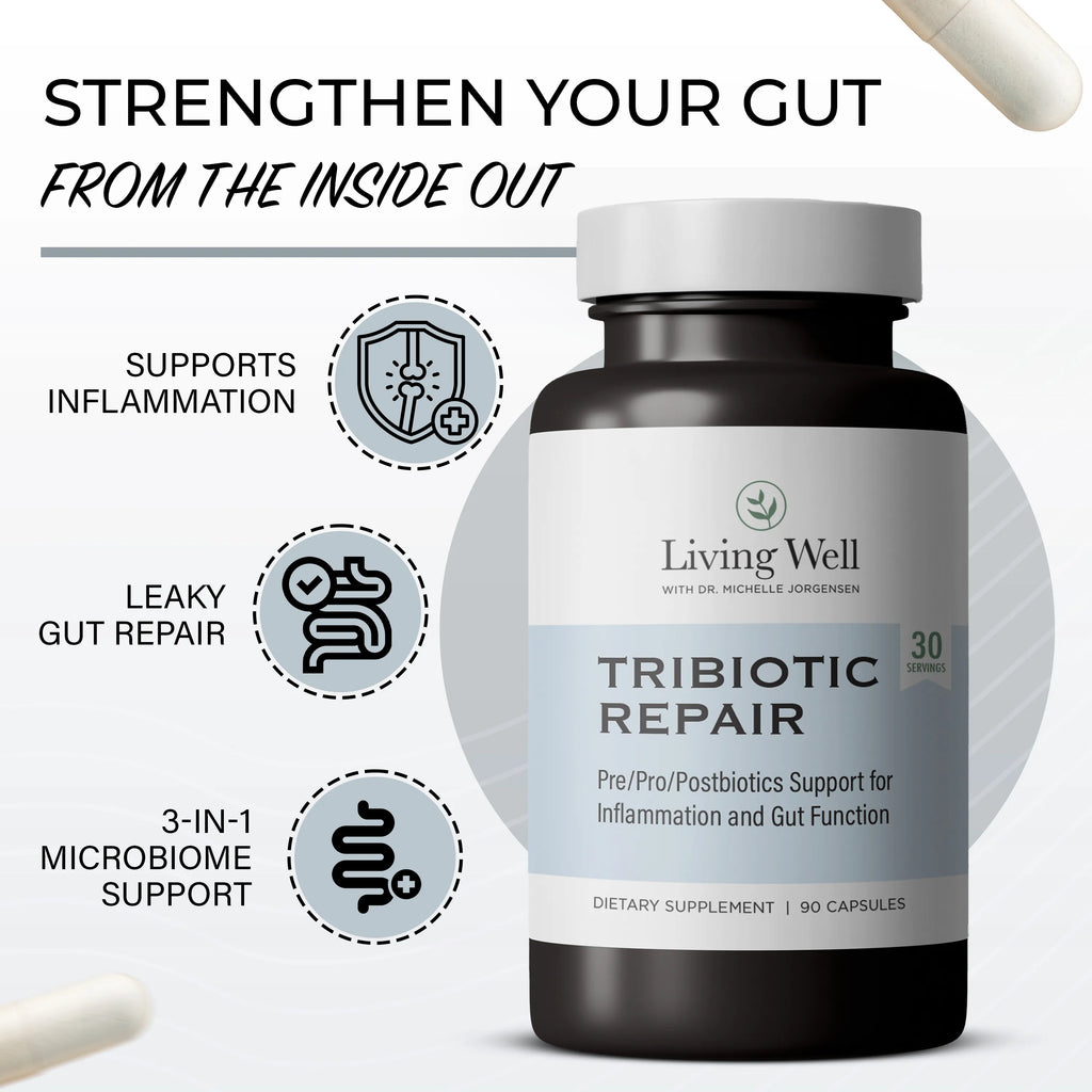 Tribiotic Repair gut health probiotic supplement lifestyle