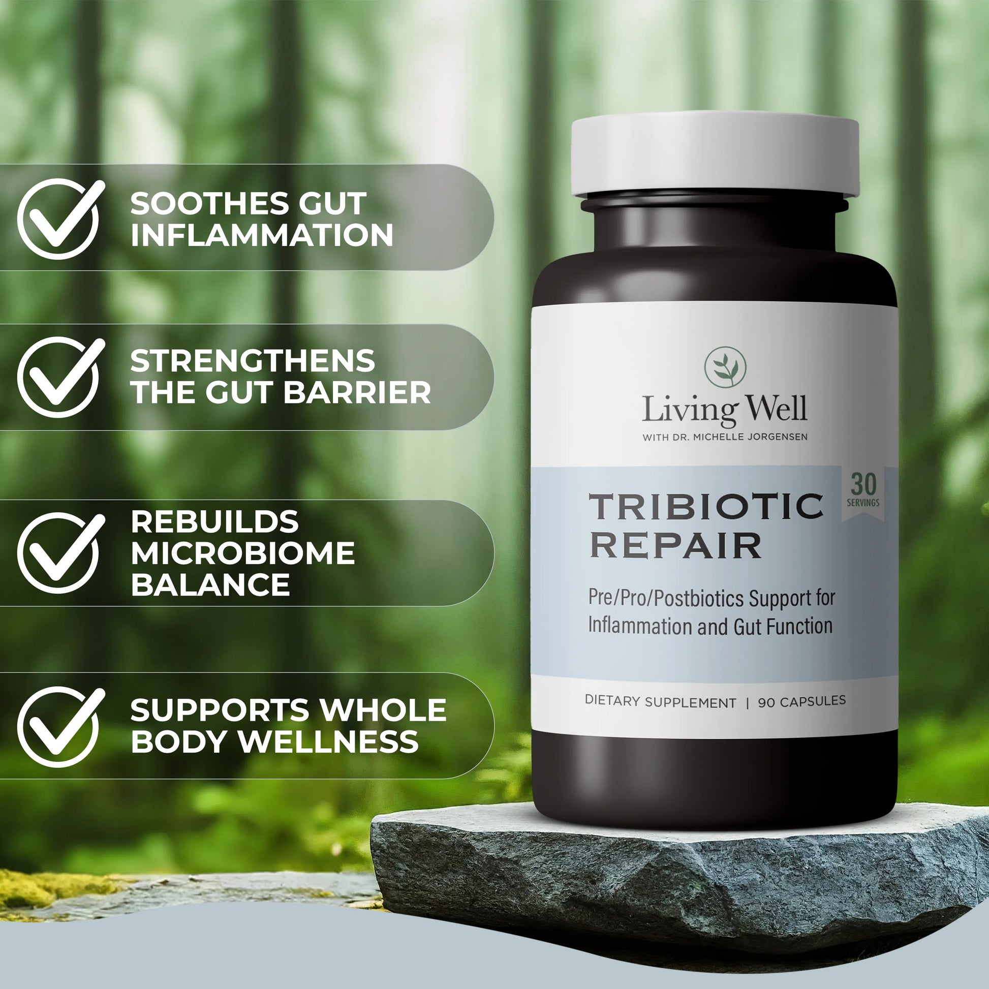 Tribiotic Repair gut health probiotic supplement ingredients