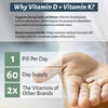 Tooth Remineralization Supplements (Vita D + K, Tooth & Bone Formula)