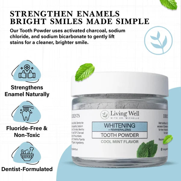 Whitening & Remineralizing Tooth Powder (Cool Mint)