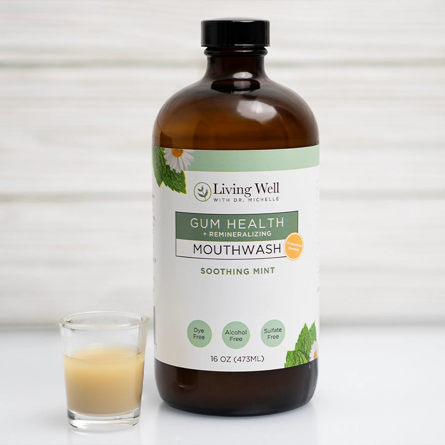 Alcohol free mouthwash with hydroxyapatite