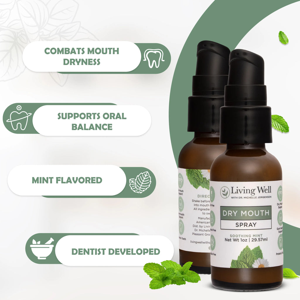 Dentist developed dry mouth spray that supports oral balance and fresh mint comfort