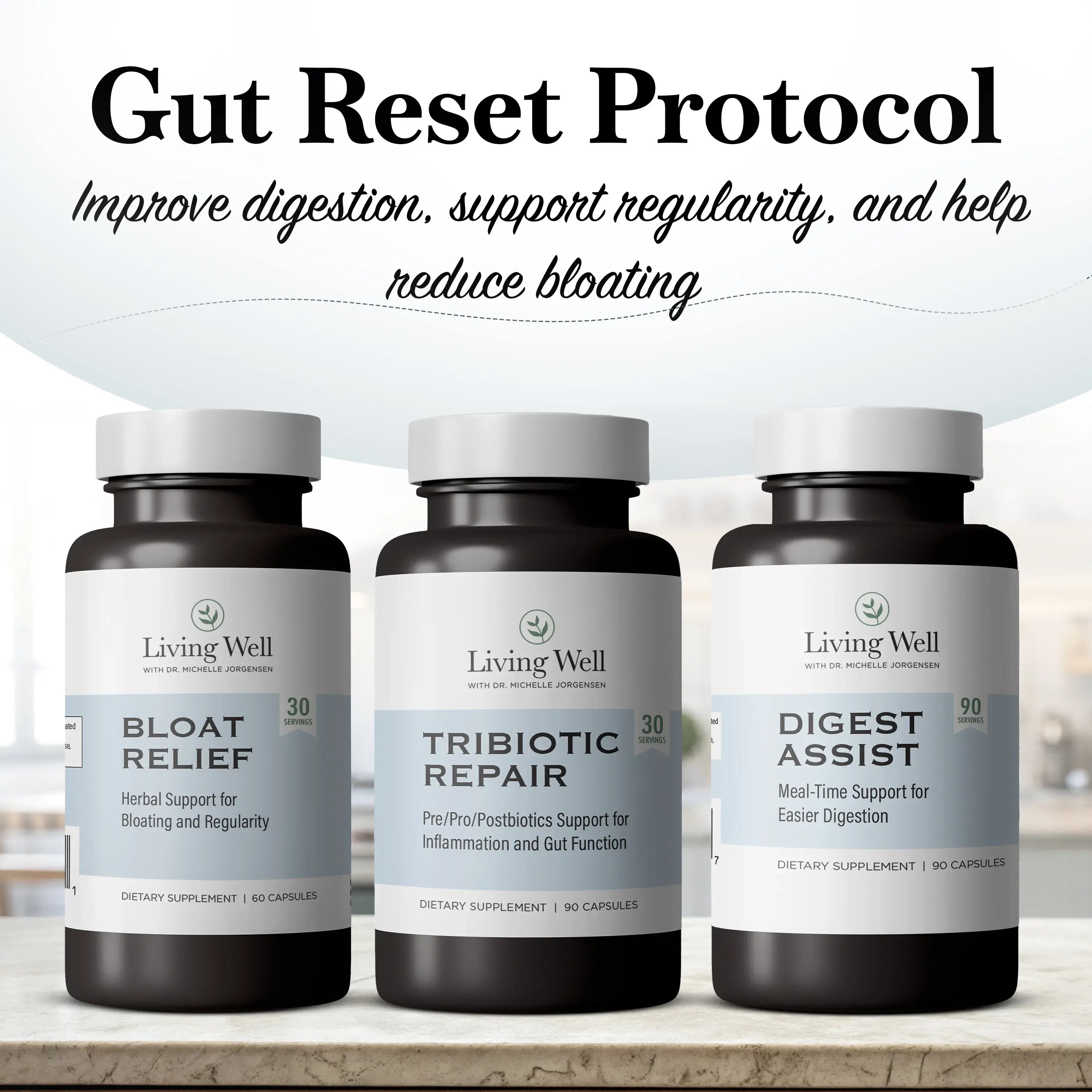 The Gut Reset Protocol: Digest Assist, Bloat Relief, and Tribiotic Repair