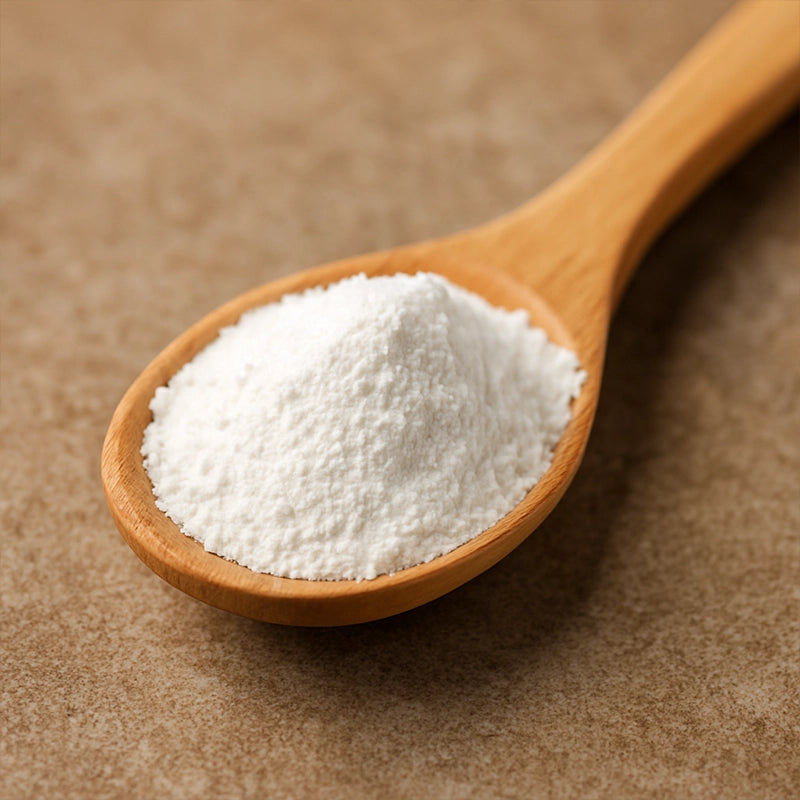 Hydroxyapatite powder on a spoon