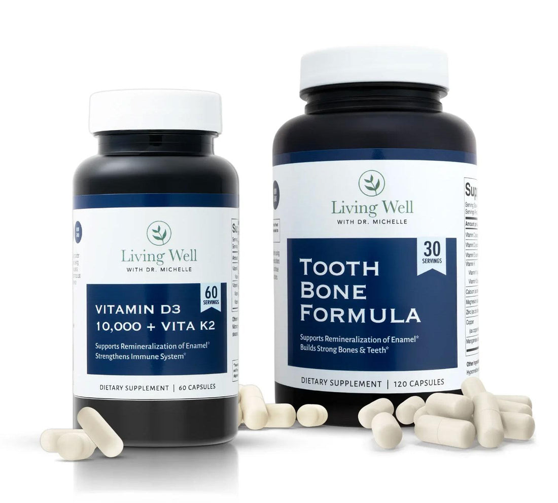 Tooth Remineralization Supplements, Vita D plus K and Tooth and Bone Formula