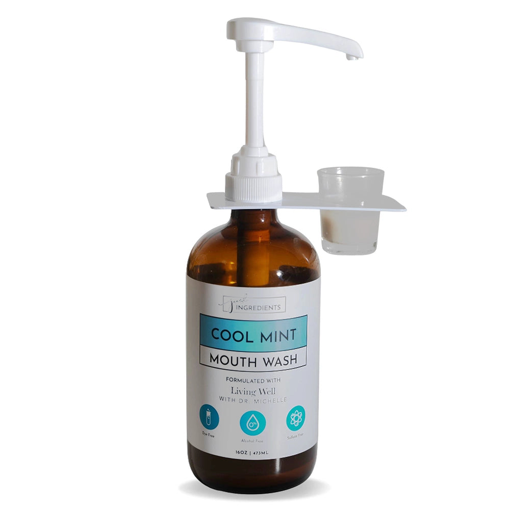 Easy-Dispense Mouthwash Pump & Cup