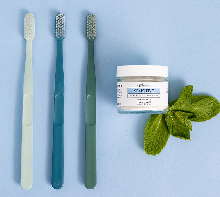 sensitivity tooth powder three brushes