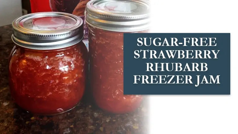 Sugar-Free Strawberry Rhubarb Freezer Jam