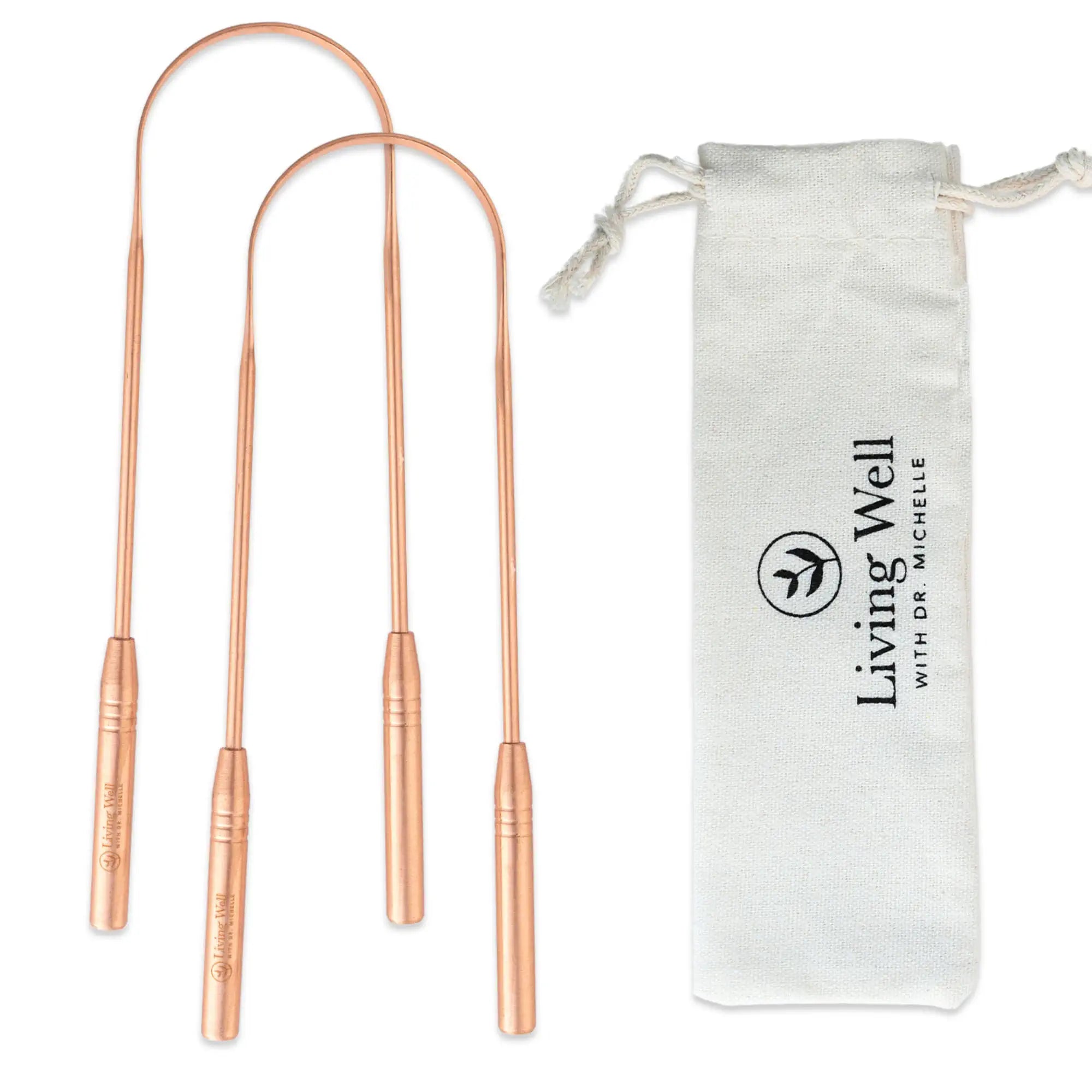 Copper Tongue Scraper 2-Pack | Living Well - Default Title - Living well with Dr. Michelle Jorgensen