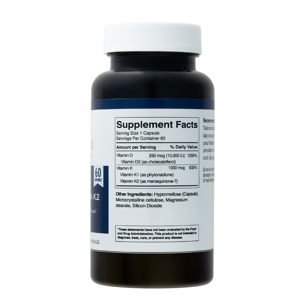 Tooth Remineralization Supplements (Vita D + K, Tooth & Bone Formula)